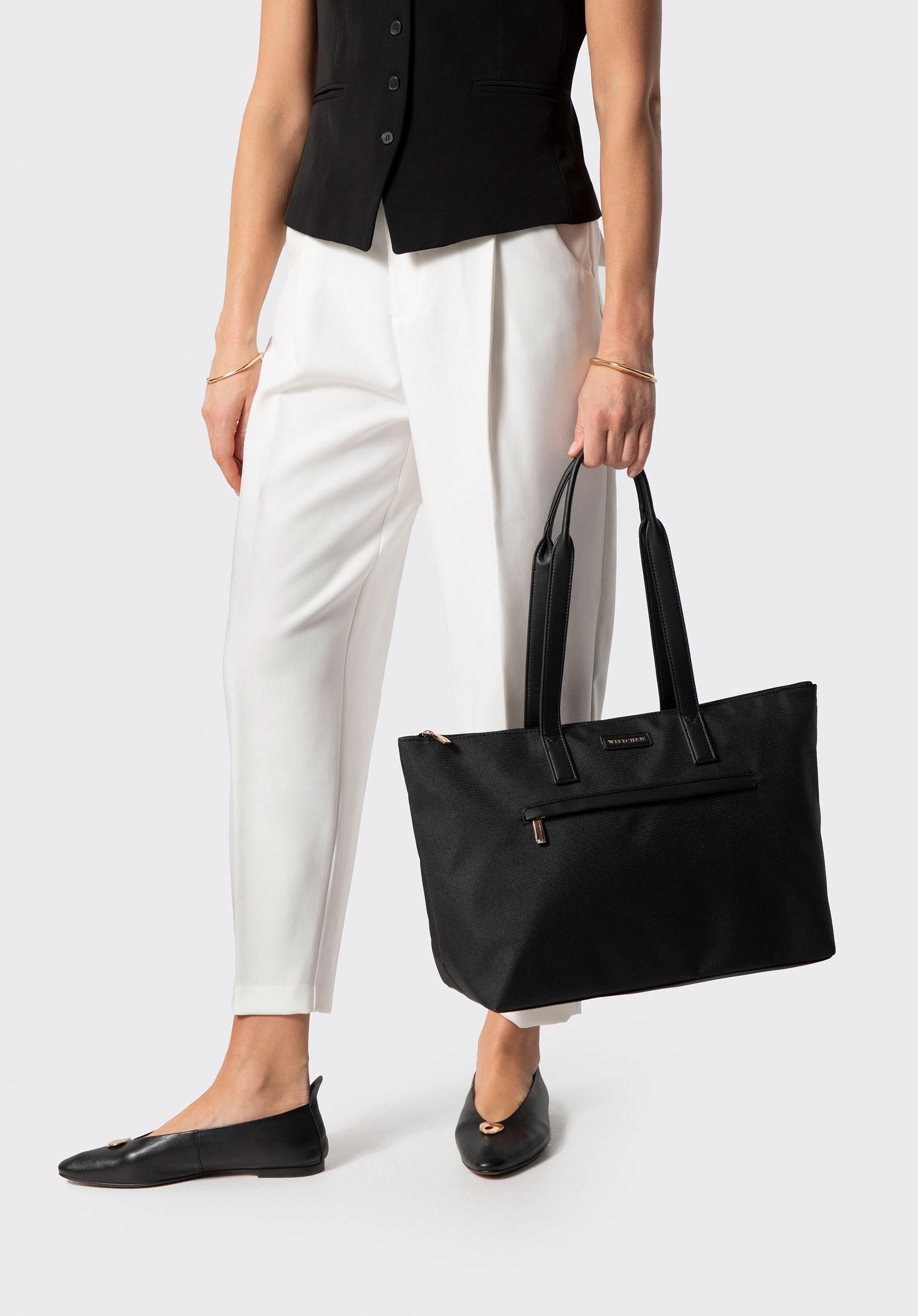 Torebka damska shopper na ramię, czarny, 102-4Y-400-1, Zdjęcie 1