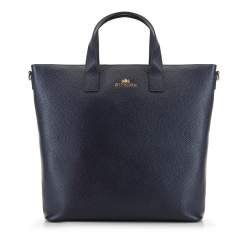 Handbag, navy blue, 91-4-118-N, Photo 1