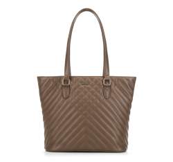 Women's shopper bag, brown, 91-4Y-606-4, Photo 1