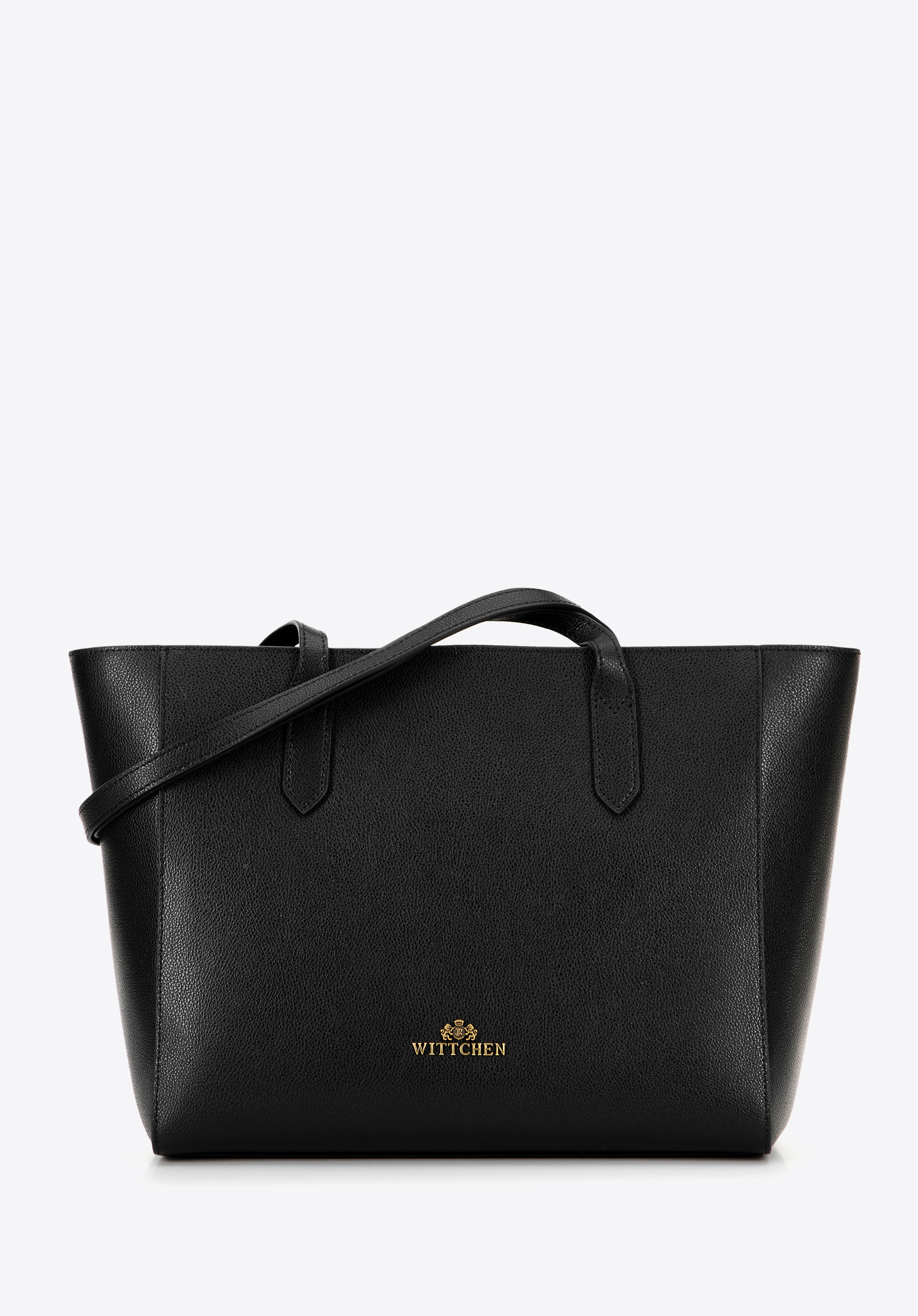 Damska torebka shopper ze skóry, czarny, 100-4E-602-1, Zdjęcie 1