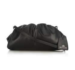 Small leather handbag, black, 91-4E-627-1, Photo 1