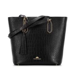 Handbag, black-gold, 95-4E-641-11, Photo 1