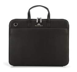 Damska torba na laptopa 13â€� skÃ³rzana slim, czarny, 95-4E-648-1, ZdjÄ™cie 1