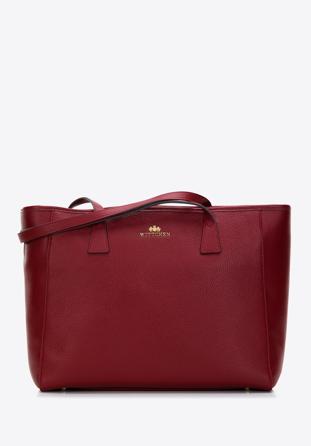 Large leather shopper bag, red, 97-4E-619-3, Photo 1
