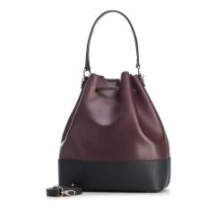 Hobo bag, burgundy-black, 89-4E-407-2, Photo 1