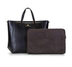 Women's handbag with netbook case, black, 92-4E-645-01, Photo 1