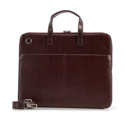 Damska torba na laptopa 13â€� skÃ³rzana slim, bordowy, 95-4E-648-3, ZdjÄ™cie 1