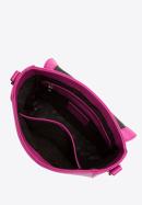 Damska torebka saddle bag z pikowanej skóry, różowy, 97-4E-012-9, Zdjęcie 3
