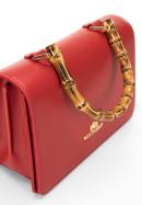 Leather mini tote bag with decorative handle, red, 98-4E-622-0, Photo 5
