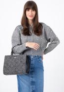 Monogram denim tote bag, grey, 97-4Y-214-8, Photo 15