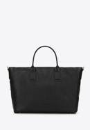Leather tote bag with side pocket, black, 95-4E-020-N, Photo 1