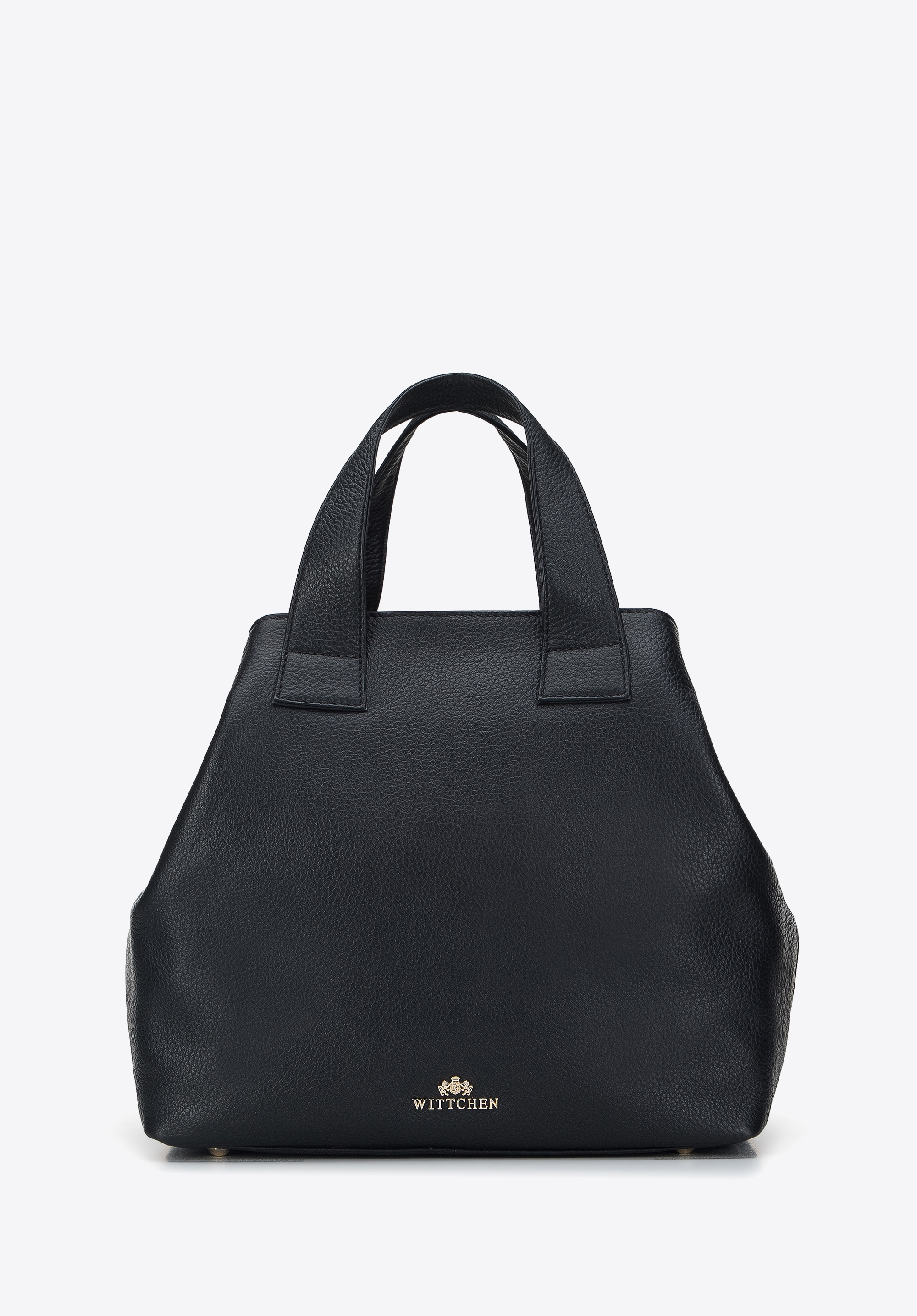 Leather tote bag, black, 95-4E-021-1, Photo 1