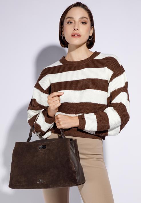 Handbag, dark brown, 95-4E-025-1, Photo 15