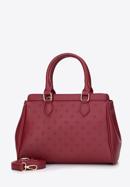 Faux leather monogram tote bag, red, 97-4Y-225-4, Photo 2