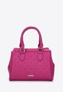 Small faux leather monogram tote bag, pink, 97-4Y-226-P, Photo 1