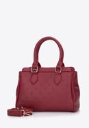 Small faux leather monogram tote bag, red, 97-4Y-226-4, Photo 2