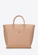 Faux leather winged tote bag, beige, 97-4Y-251-1, Photo 1