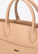 Faux leather winged tote bag, beige, 97-4Y-251-1, Photo 4