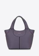 Faux leather tote bag, muted violet, 98-4Y-602-0, Photo 1