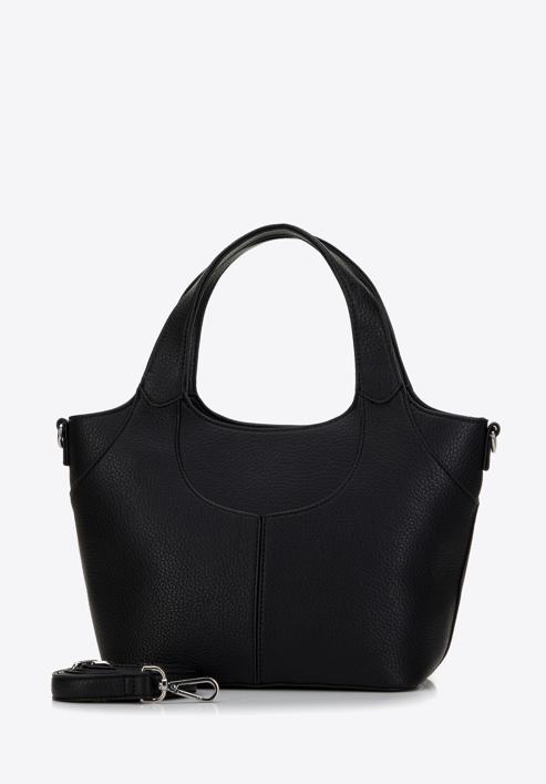 Faux leather tote bag, black, 98-4Y-602-1, Photo 2