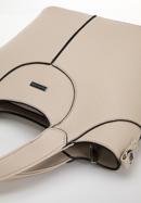 Faux leather tote bag, light beige, 98-4Y-602-V, Photo 4