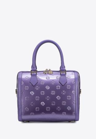 Metallic patent leather tote bag, violet, 34-4-239-FF, Photo 1
