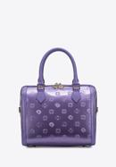 Metallic patent leather tote bag, violet, 34-4-239-PP, Photo 1
