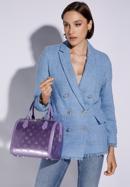 Metallic patent leather tote bag, violet, 34-4-239-PP, Photo 15