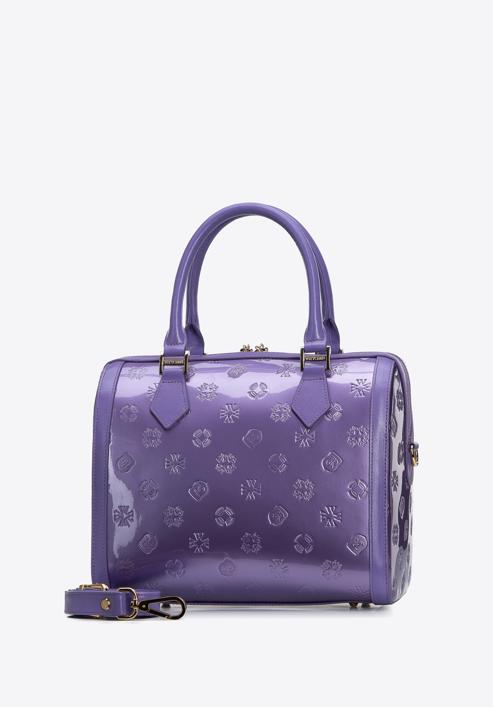 Metallic patent leather tote bag, violet, 34-4-239-PP, Photo 2