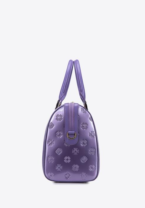Metallic patent leather tote bag, violet, 34-4-239-PP, Photo 3