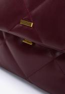 Quilted faux leather flap bag on chain shoulder strap, burgundy, 97-4Y-619-3, Photo 4