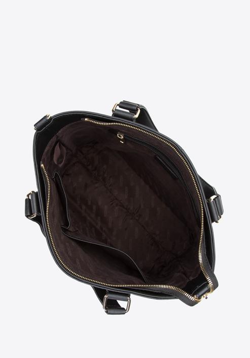 Leather tote bag, black, 97-4E-016-9, Photo 3