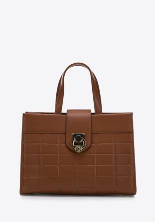 Leather tote bag, brown, 97-4E-615-5, Photo 1