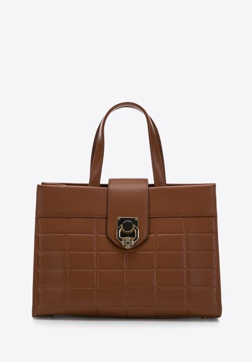Leather tote bag, brown, 97-4E-615-1, Photo 1