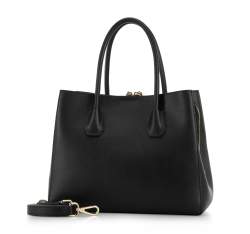 Leather tote bag, black, 95-4E-604-1, Photo 1