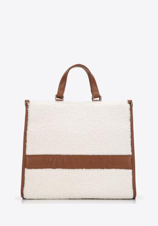 Tote bag, cream-brown, 97-4Y-505-9, Photo 1