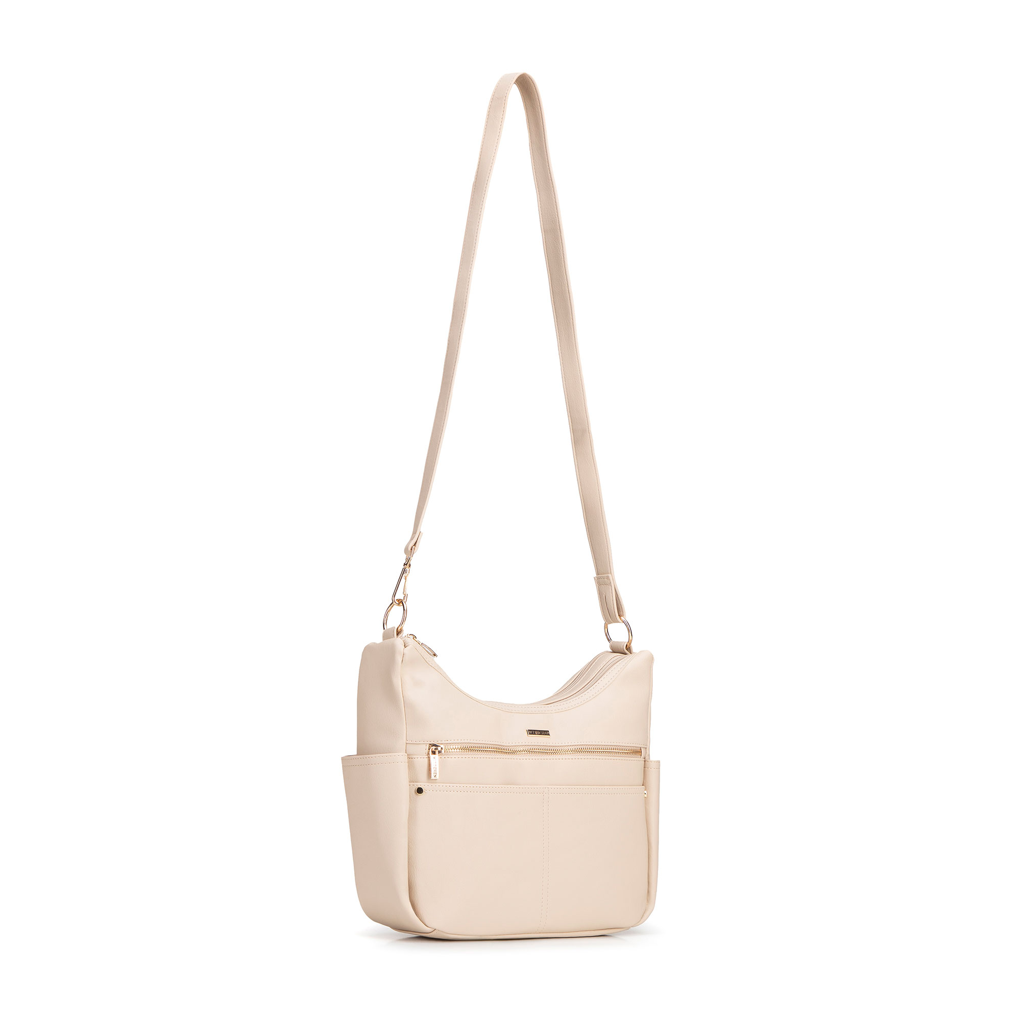 Krémová dámska crossbody kabelka Wittchen z polyesteru, Vyberte variant krémová