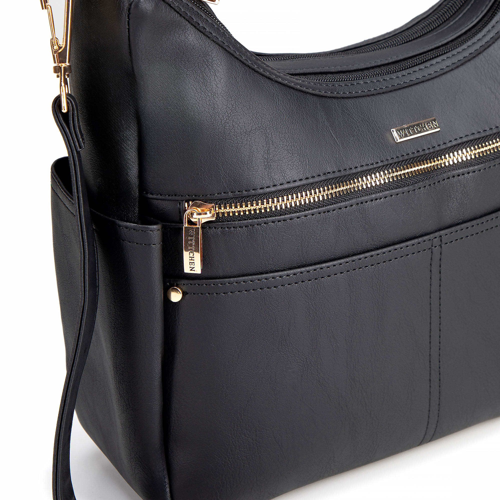 Čierna dámska crossbody kabelka Wittchen z polyesteru, Vyberte variant čierna