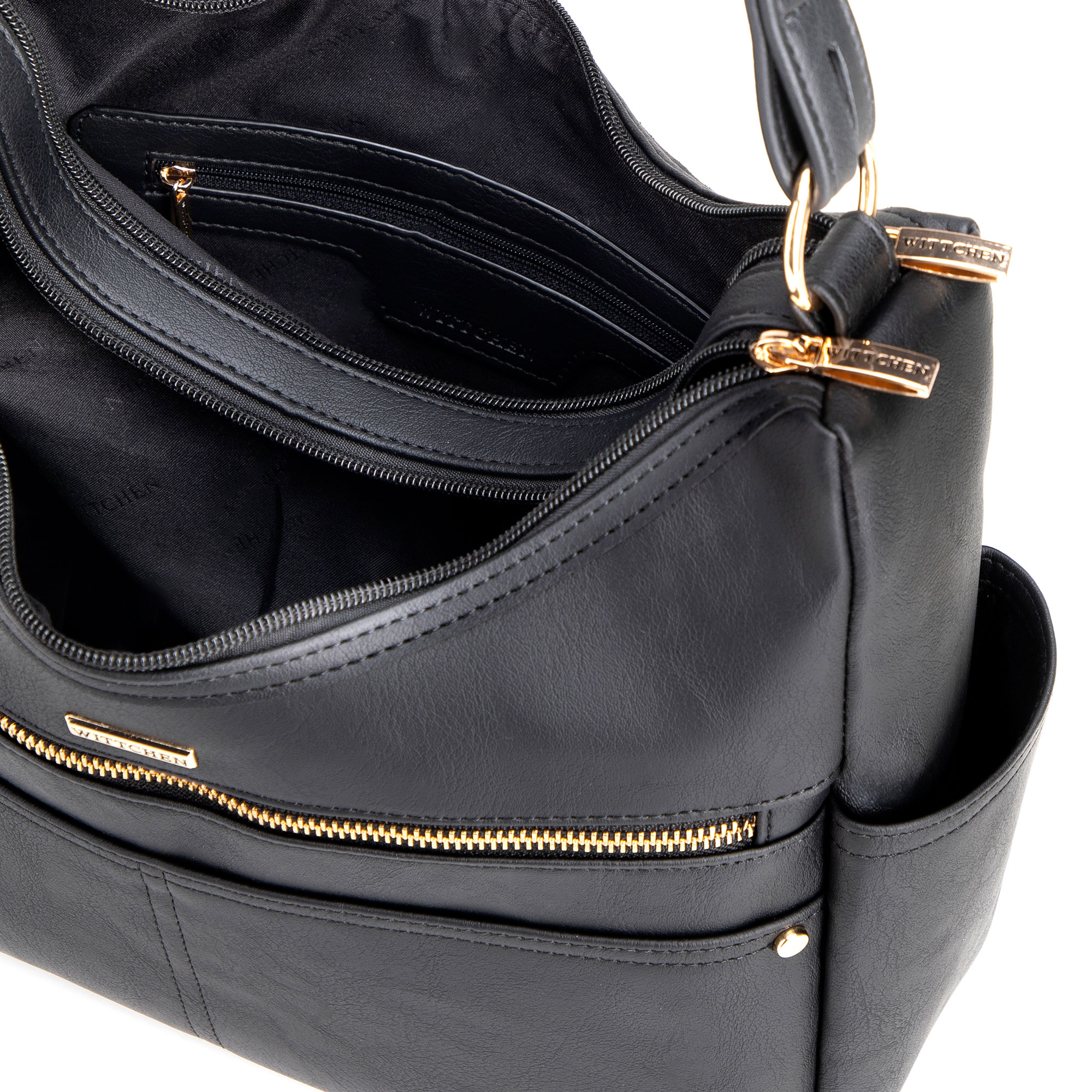 Čierna dámska crossbody kabelka Wittchen z polyesteru, Vyberte variant čierna