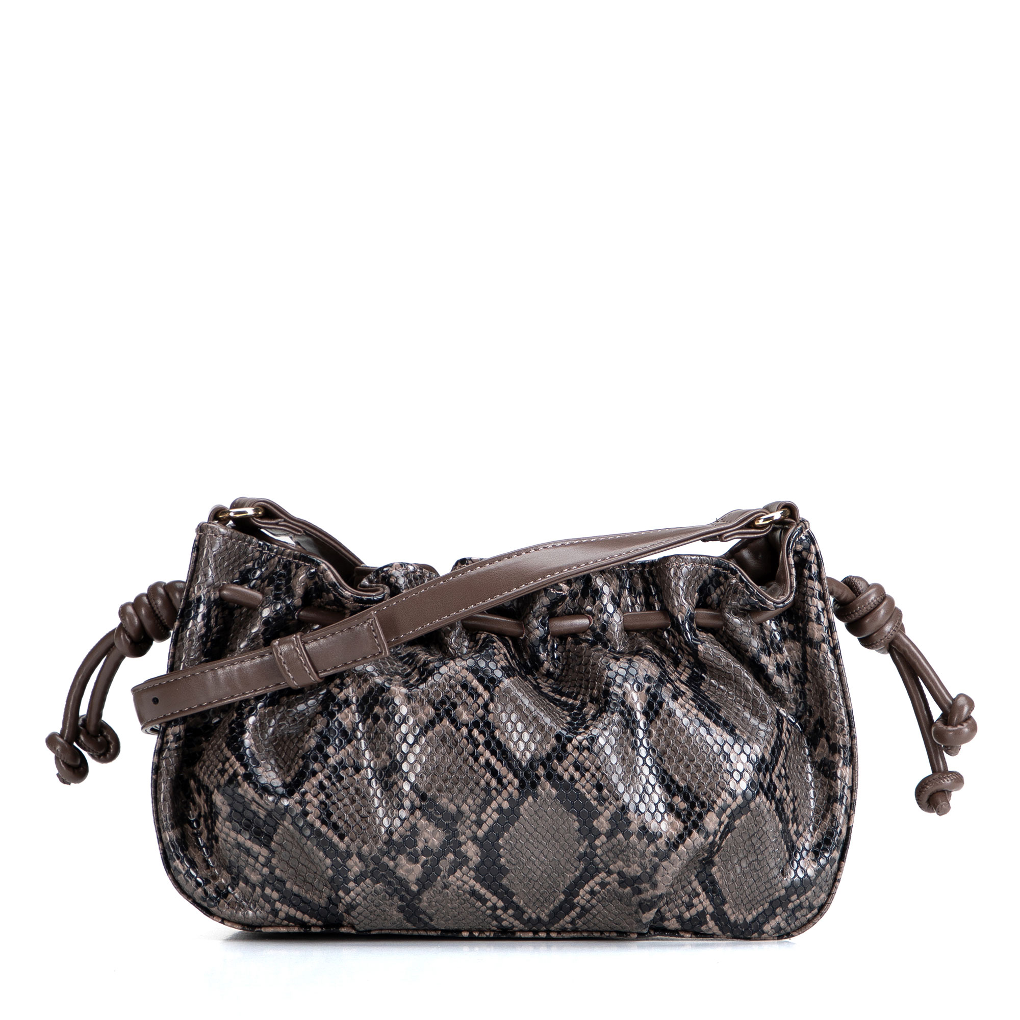 Hnedá dámska crossbody kabelka Wittchen z imitácie kože s krokodílím vzorom, Vyberte variant hnedá