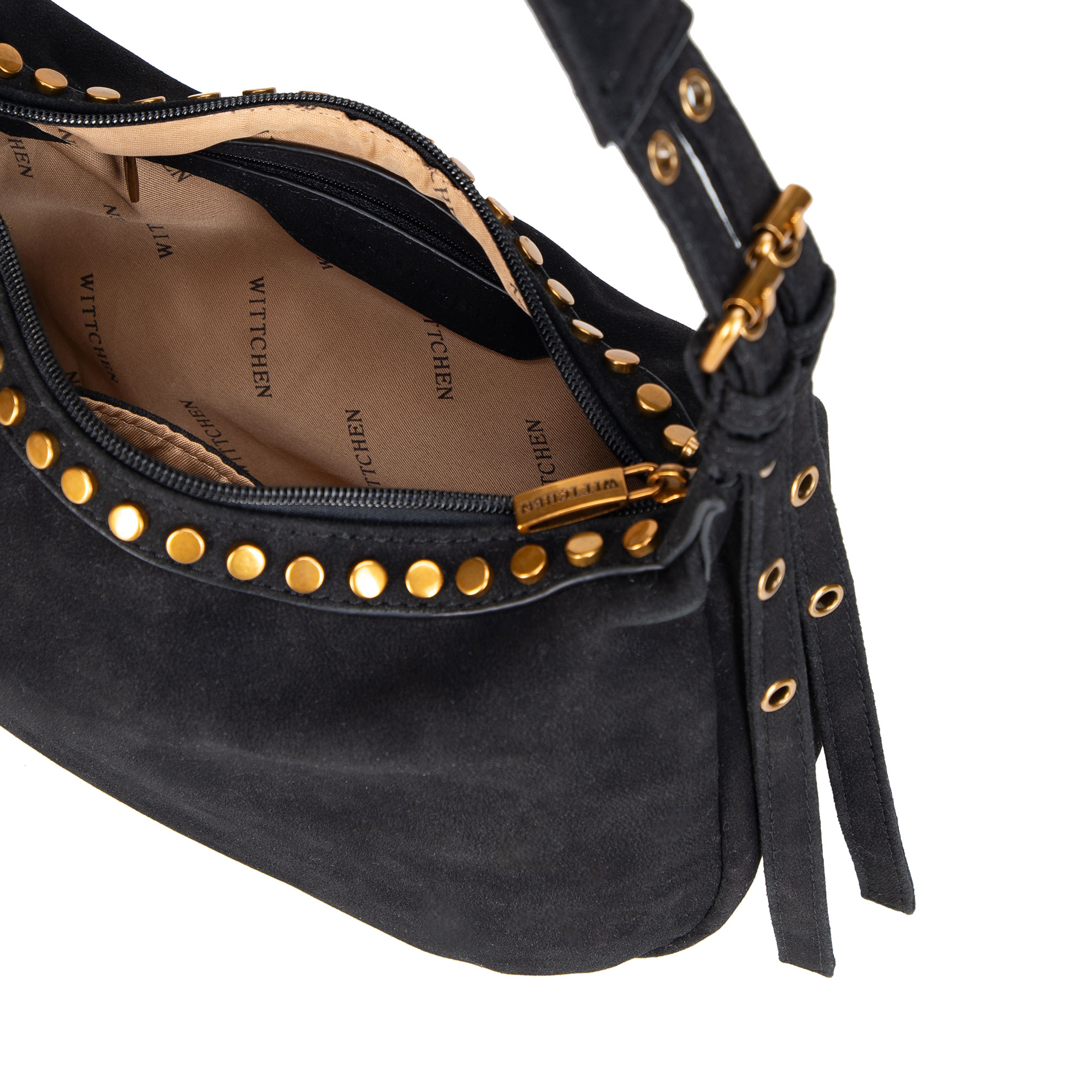 Čierna dámska crossbody kabelka Wittchen z polyesteru s čistým vzhľadom, Vyberte variant čierna