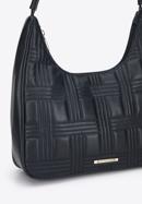 Faux leather quilted hobo bag, black, 95-4Y-417-9, Photo 4