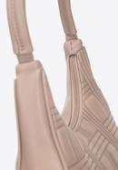 Faux leather quilted hobo bag, beige, 95-4Y-417-9, Photo 4