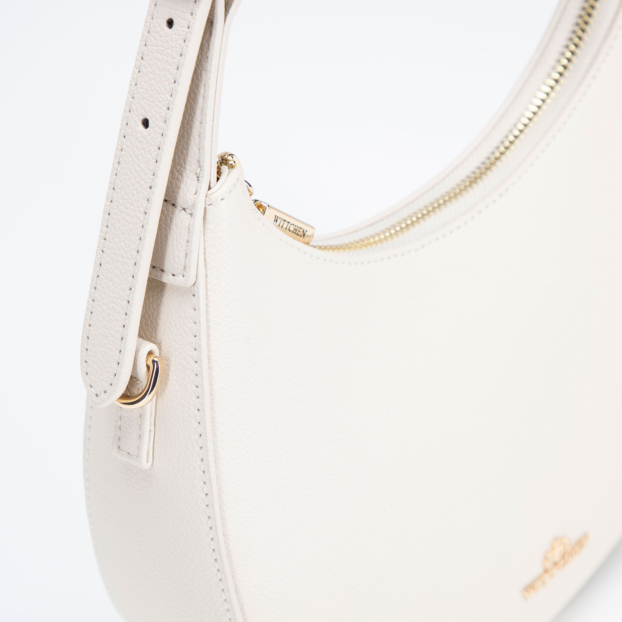 Smotanová dámska crossbody kabelka Wittchen z prírodnej kože, Vyberte variant ecru