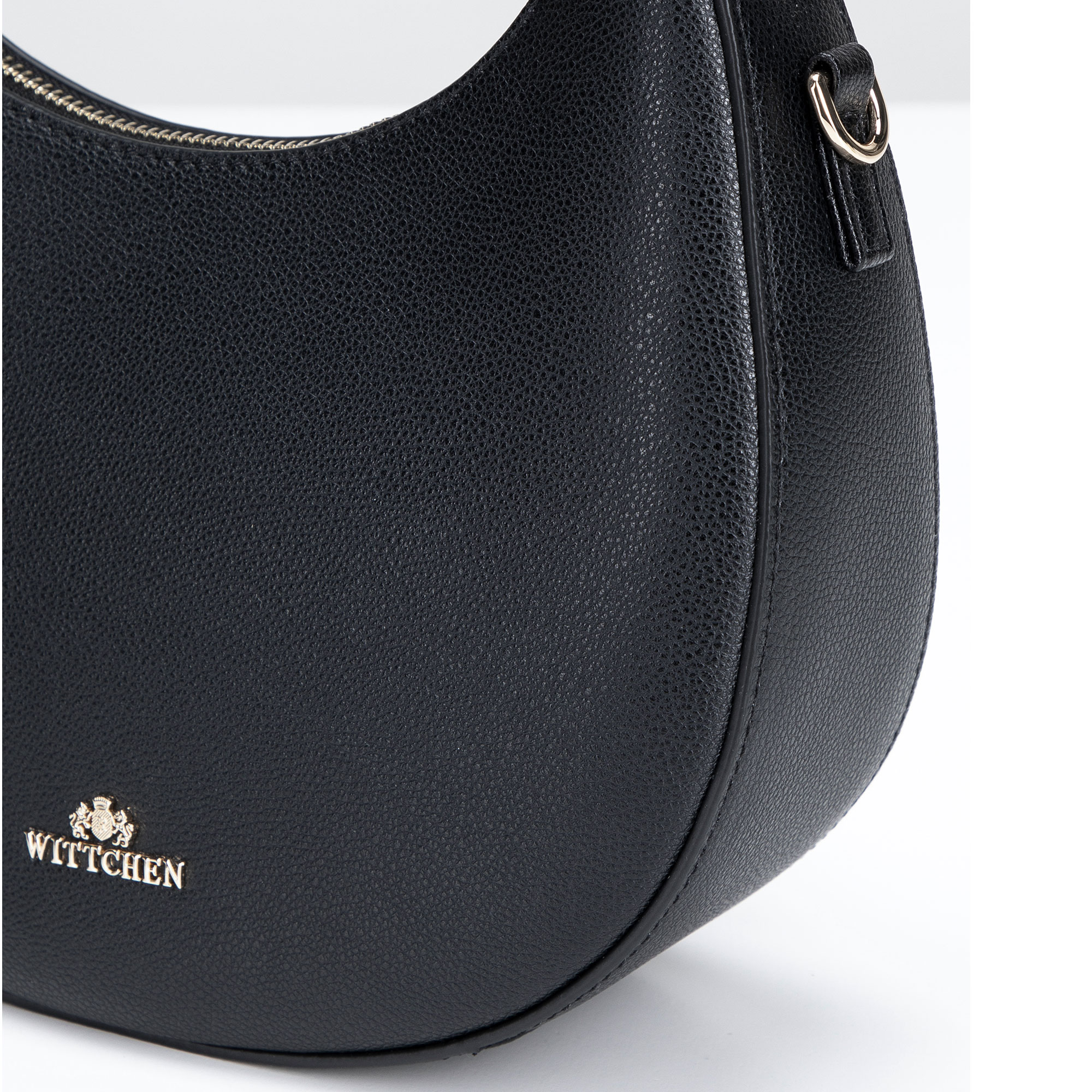 Čierna dámska crossbody kabelka Wittchen z prírodnej kože s ležérnym vzhľadom, Vyberte variant čierna