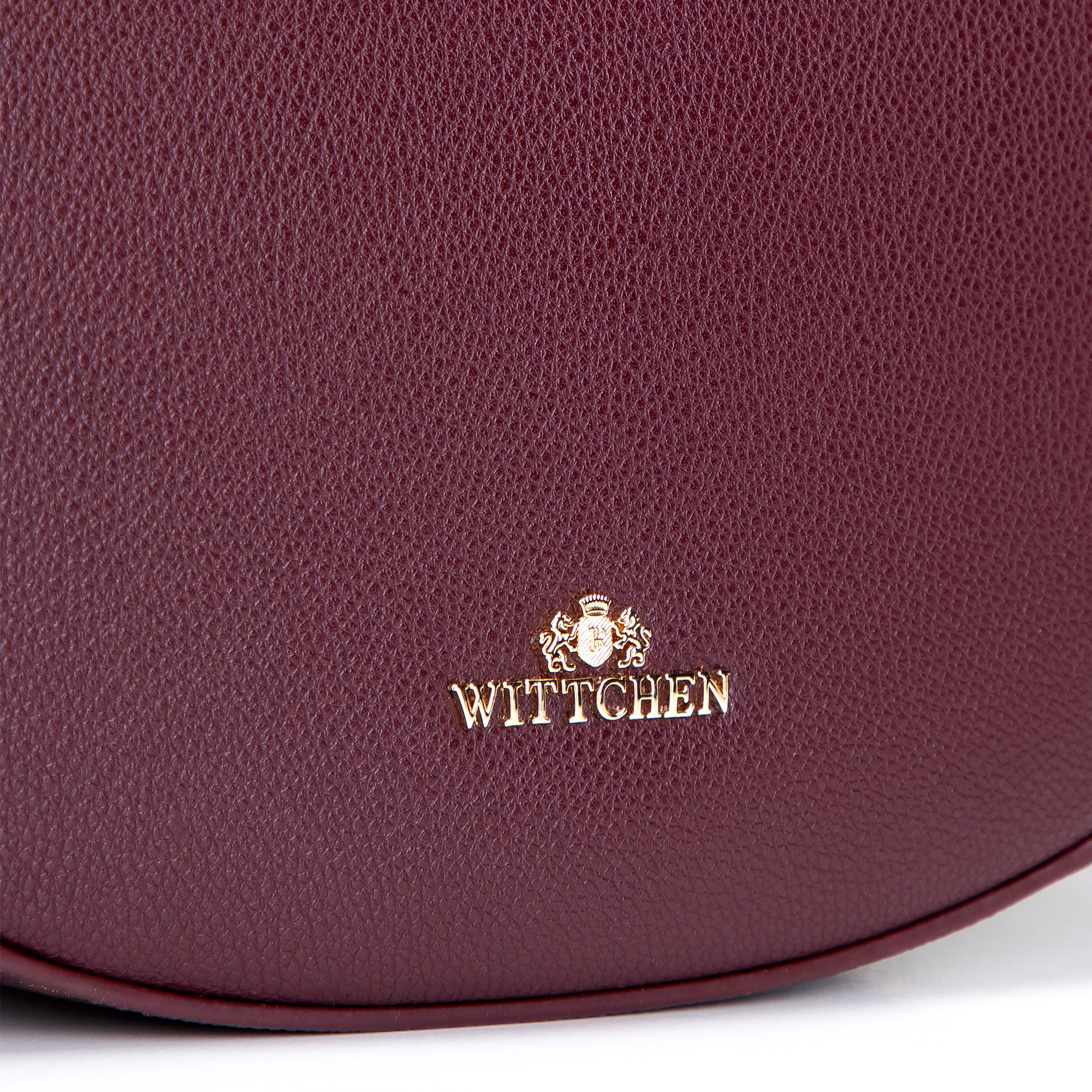 Bordová dámska crossbody kabelka Wittchen z prírodnej kože s moderným vzhľadom, Vyberte variant bordová