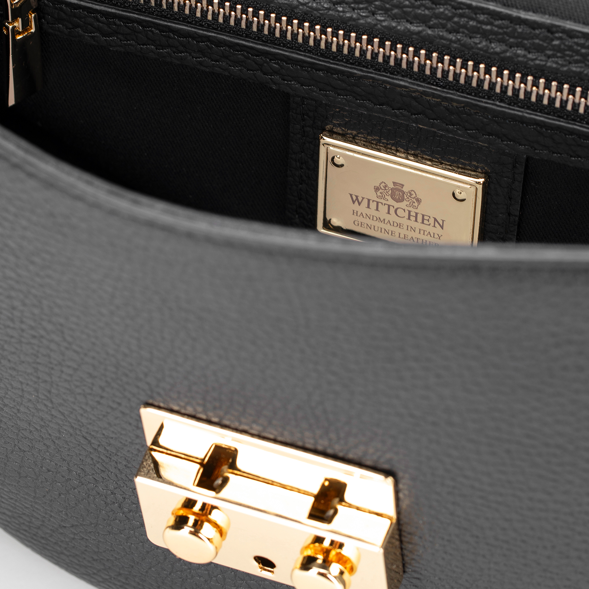 Hnedá dámska crossbody kabelka Wittchen z prírodnej kože so zvieracím vzorom, Vyberte variant čierno- hnedá