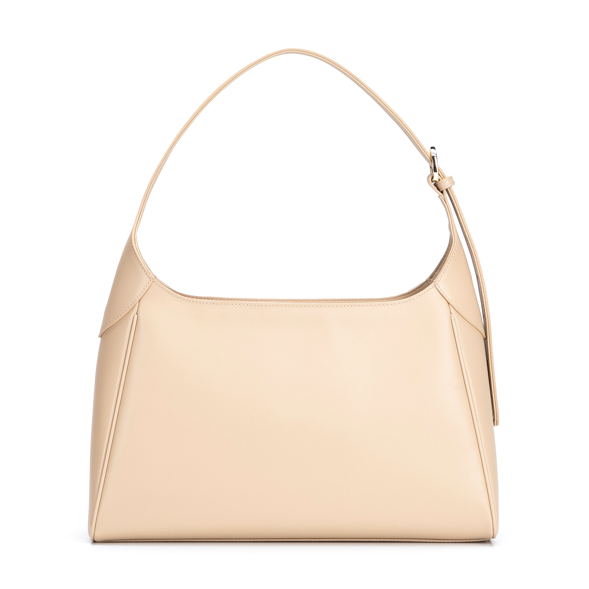 Béžová dámska crossbody kabelka Wittchen z prírodnej kože s nadčasovým vzhľadom, Vyberte variant béžová