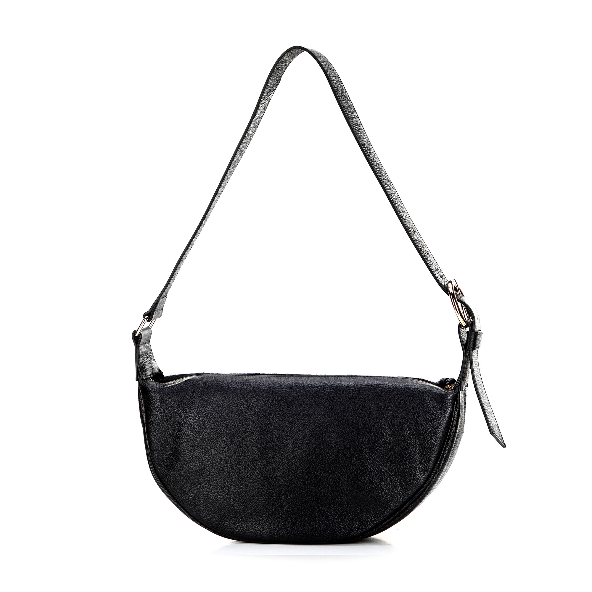 Čierna dámska crossbody kabelka Wittchen z prírodnej kože s čistým vzhľadom, Vyberte variant čierna