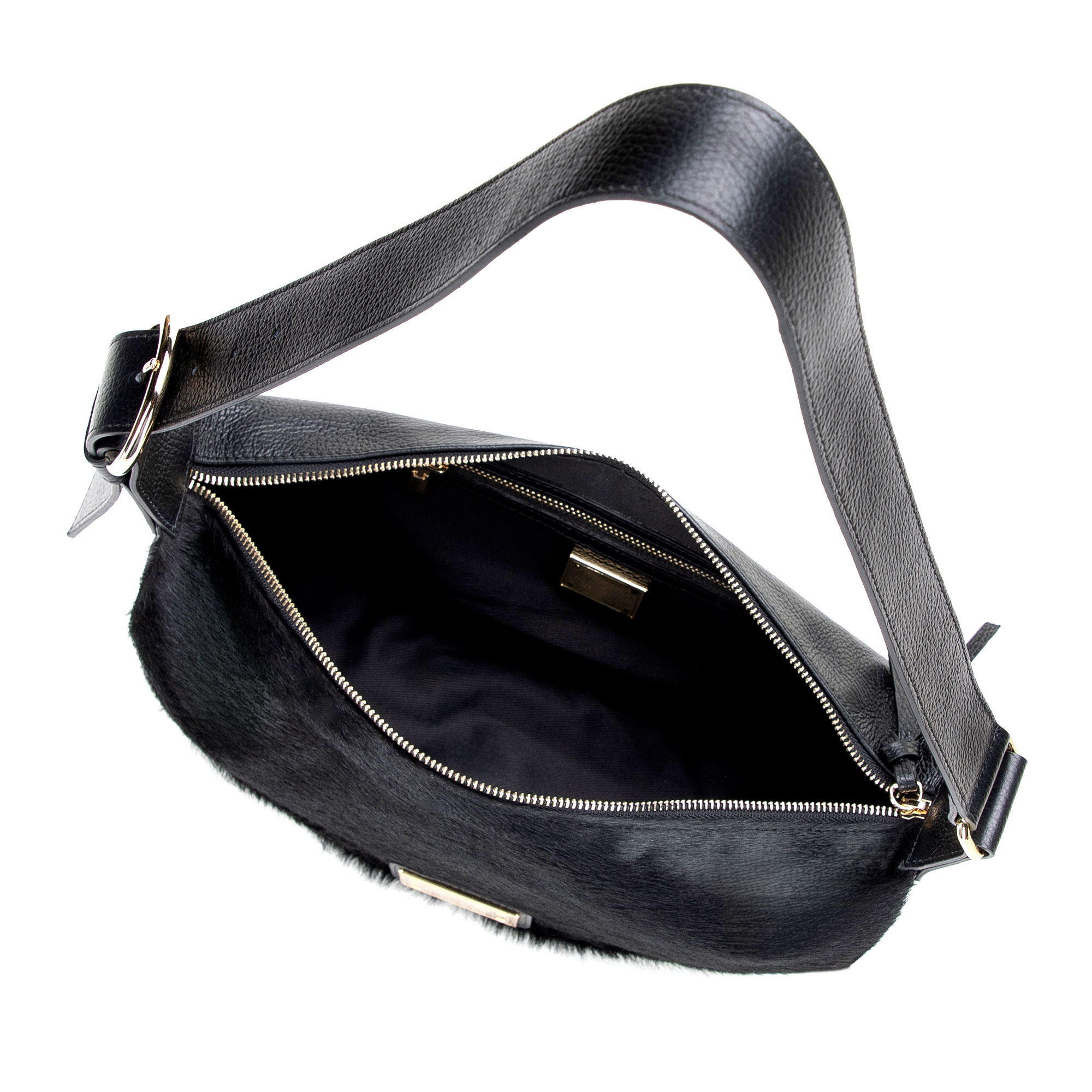 Čierna dámska crossbody kabelka Wittchen z prírodnej kože s čistým vzhľadom, Vyberte variant čierna